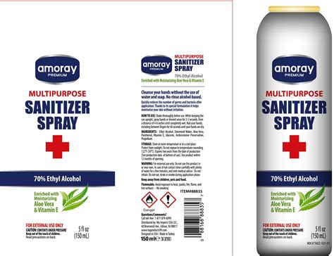 Amoray Ethyl Alcohol Aerosol Spray