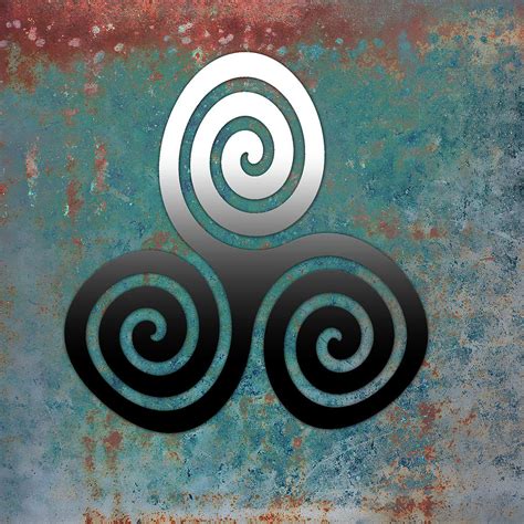 Hammered Metal Triple Spiral Celtic Symbol Digital Art By Kandy Hurley