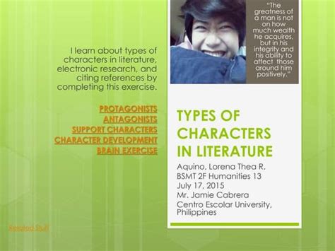 Types Of Characters In Literature