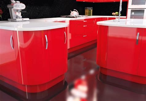 Urban Red Gloss Fitted Kitchen Kitchen Fittings Kitchen Collection