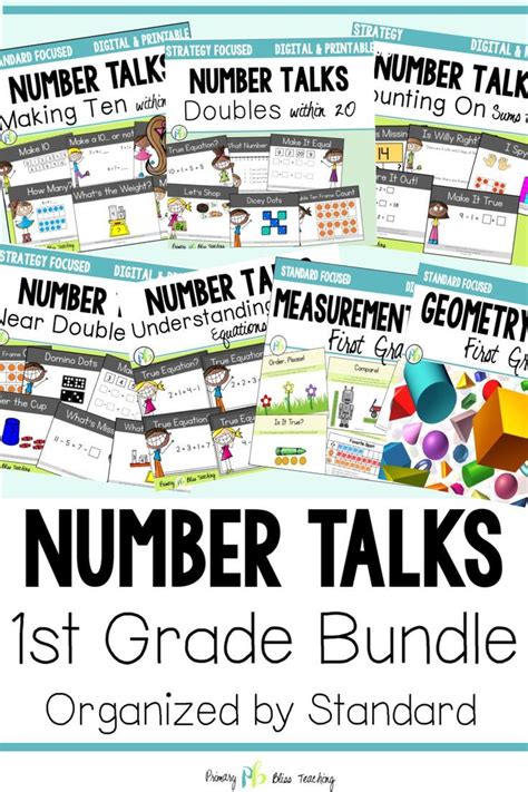First Grade Standards Based Number Talks Bundle Number Talks First