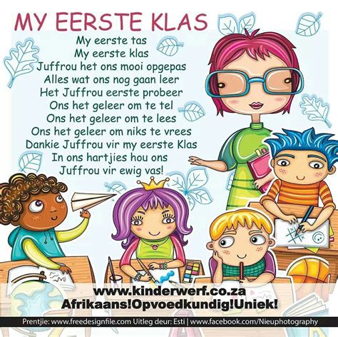 See more of afrikaanse gedigte on facebook. Pin by Adele Senekal on Skool | Kids poems, Homeschool poems, Poems about school