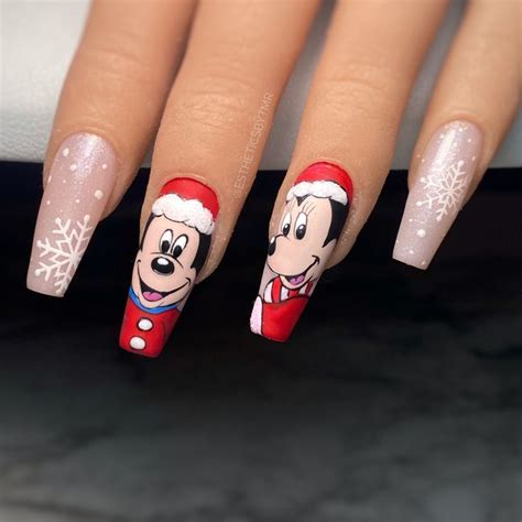 Mickey And Minnie Christmas Mickey Nails Christmas Nails Xmas Nails