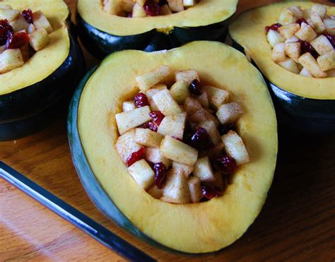 Acorn Squash With Cranberry Apple Stuffing Cooking Mamas