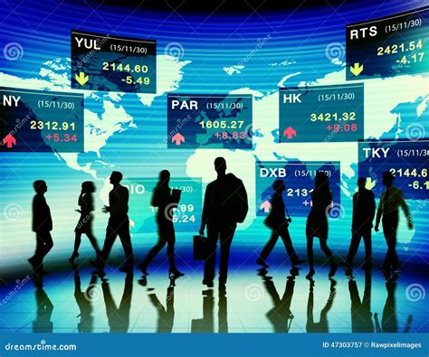 Business People Stock Exchange Market Trading Concept Stock Image