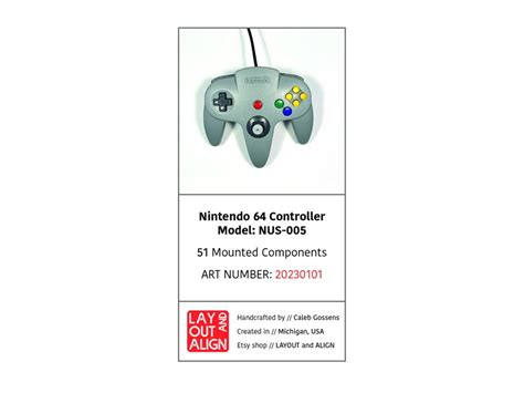 Nintendo 64 Controller Gray Disassembled Tear Down Etsy
