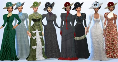 Victorian Bustle Dresses Remade With Accessories The Sims 4 Create