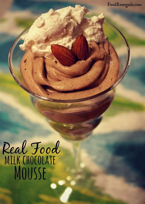 Use a pastry bag fitted with a large plain or star tip to pipe the mousse into serving dishes, or simply spoon it into a large serving bowl. Real Food Milk Chocolate Mousse | Food Renegade