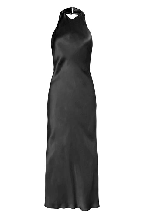 Halter Dress Black Black Halter Dress Silk Dress Long Halter Style