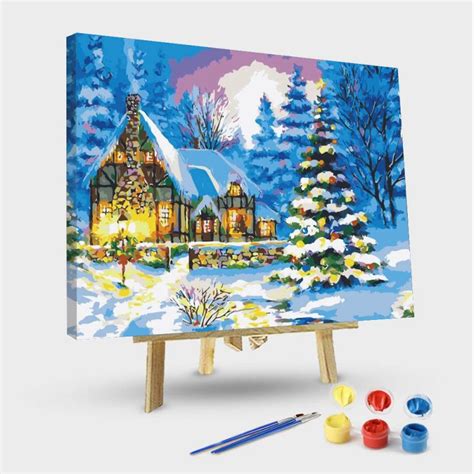 Paint By Numbers Kit Christmas Landscape 2 Paint By Number Kits For