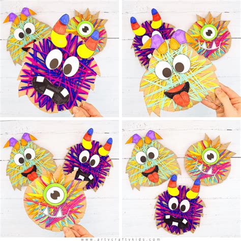 Yarn Wrapped Monsters Arty Crafty Kids