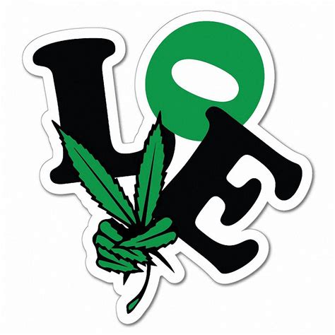 love weed peace sticker decal 420 dope car funny 6994ls ebay