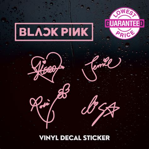 Blackpink Set Signature Vinyl Decal Stickers Kpop Jisoo Jennie Lisa