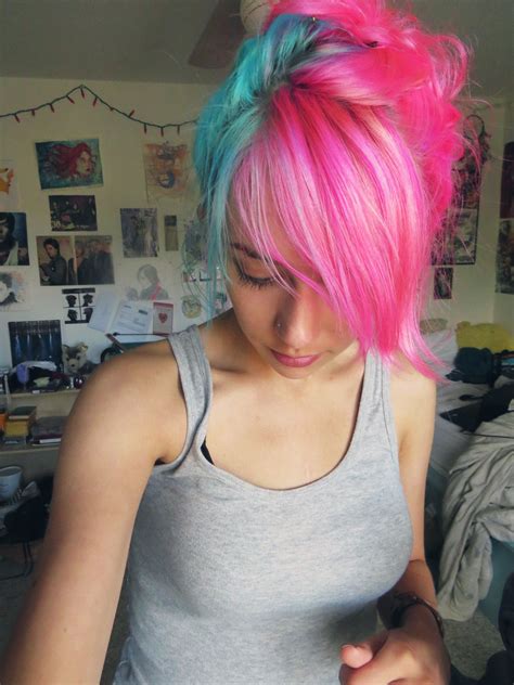 Best 25 Blue And Pink Hair Ideas On Pinterest Fantasy Hair Color