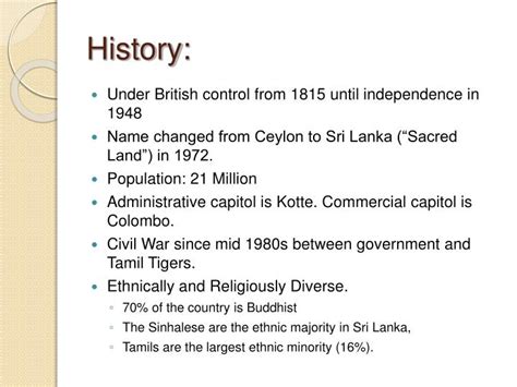 Ppt Sri Lanka Powerpoint Presentation Id709330