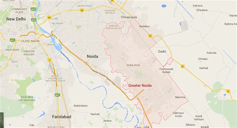 Noida Road Map Sector Wise Tourist Map Of English