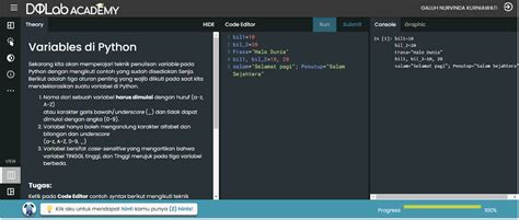 Belajar Coding Python Simpel Dengan Live Code Editor Dqlab
