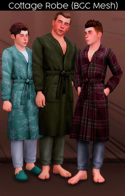Custom Bathrobe Cc For The Sims 4 Male Female Fandomspot Parkerspot