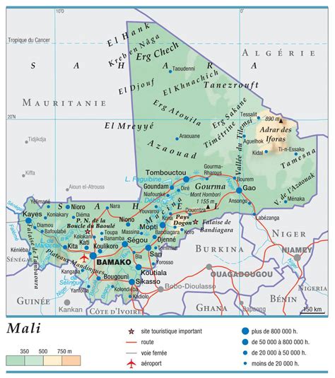 Carte Du Mali Plusieurs Cartes Du Pays En Afrique Villes