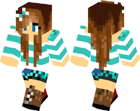 Brown Hair Girl Minecraft Skins Template Minecrafts S