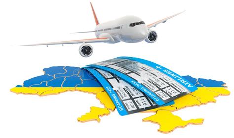 Flights To Ukraine Concept 3d Rendering Stock Illustration