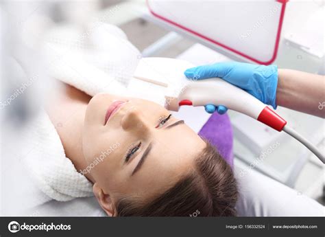 Laser Facial Skin Laser Woman In The Clinic Of Aesthetic Medicine