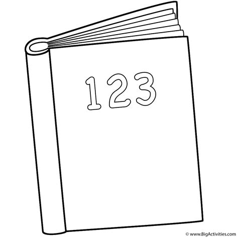 123 Book Coloring Page 100th Day Of School