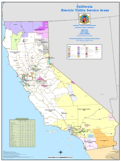 California Electric Utility Service Areas Pdf California Southern