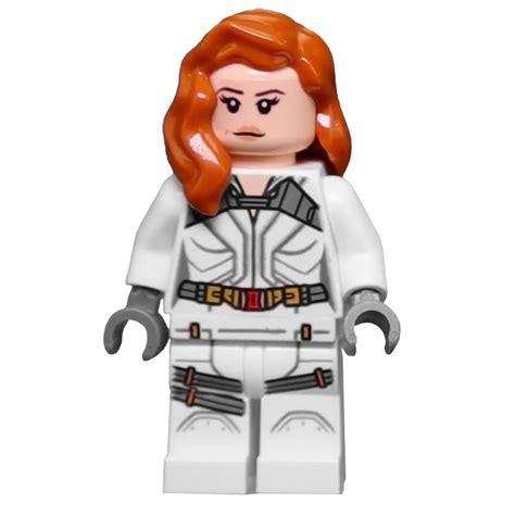 Lego Set Fig 010689 Black Widow White Jumpsuit Dark Bluish Gray Hands