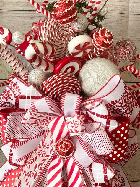 Peppermint Christmas Tree Toppercandy Cane Christmas Tree Topper
