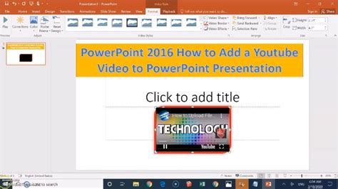 Powerpoint 2016 How To Add A Youtube Video To Powerpoint Presentation