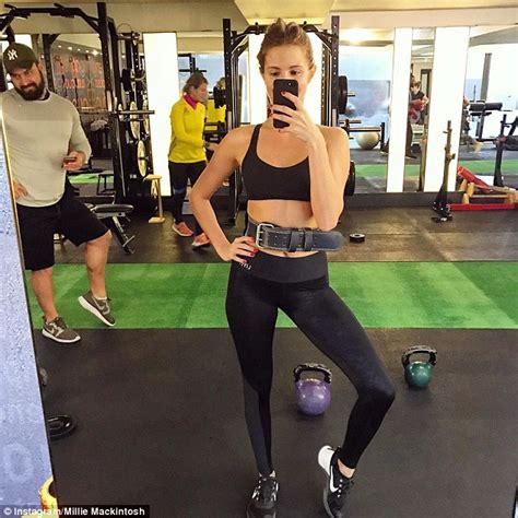 Millie Mackintosh Snaps A Selfie In A Tiny Sports Bra Daily Mail Online