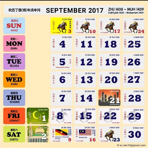 * subject to change (tertakluk kepada perubahan). Kalendar Kuda 2017 Malaysia Dan Senarai Cuti Panjang ...