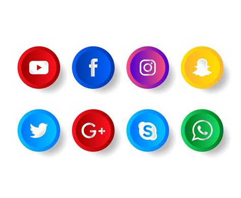 Social Media Icons Set Vector Art At Vecteezy