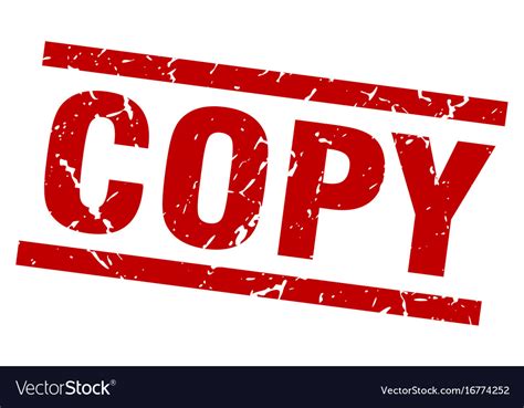 Square Grunge Red Copy Stamp Royalty Free Vector Image