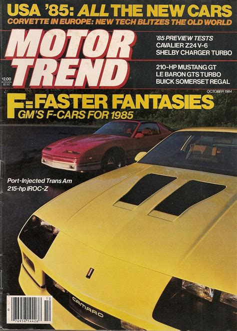 Motor Trend 1984 Oct Iroc Z Ta Mustang Gt 1980 1989 Jims Mega