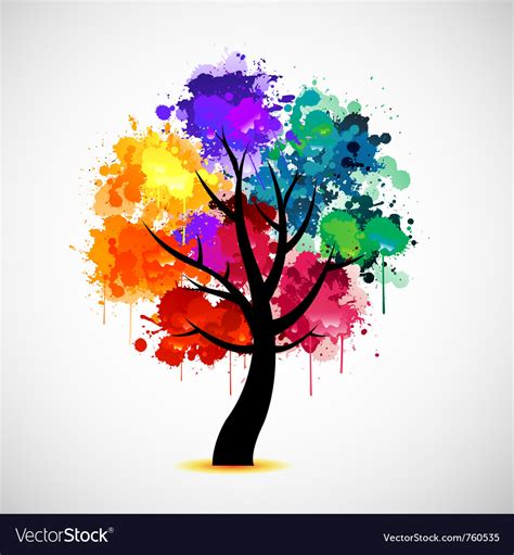 Abstract Colorful Tree Royalty Free Vector Image