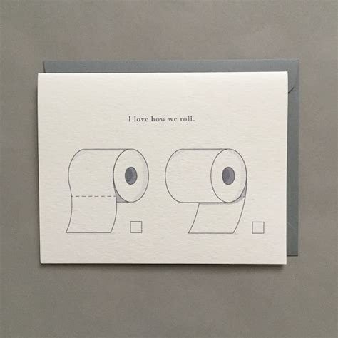 Toilet Paper Roll Funny Card Love Card Funny Card Images Etsy