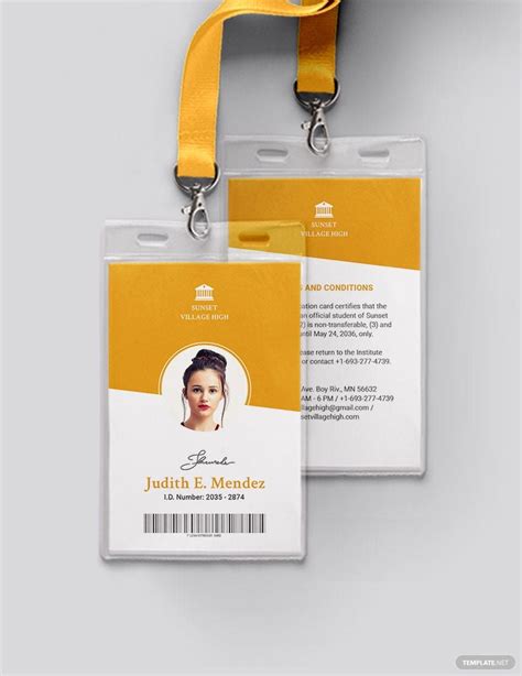 24 Vertical Identification Card Designs And Templates Ai Word Pages