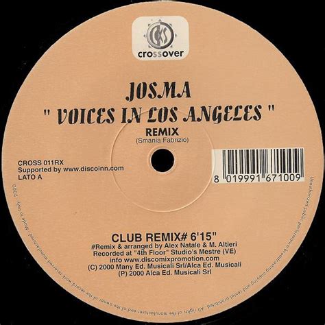 Josma Voices In Los Angeles Remix 2000 Vinyl Discogs