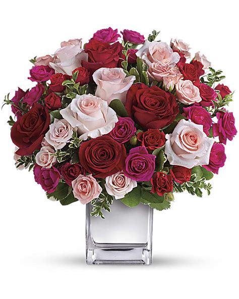 Telefloras Love Medley Bouquet With Red Roses A3565 Flower Delivery