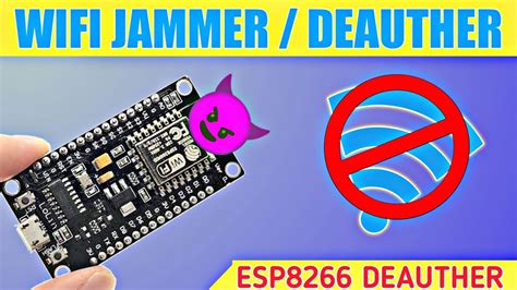 How To Make A Wifi Jammer With Nodemcu Esp8266 Deauther Tfk Youtube