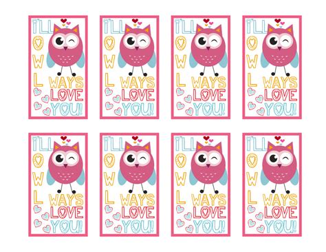 Cute Owl Printable Valentine Cards Essentially Mom Owl Printable