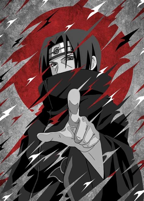 Uchiha Itachi Poster By Qreative Displate In 2021 Cool Anime Wallpapers Anime Wallpaper