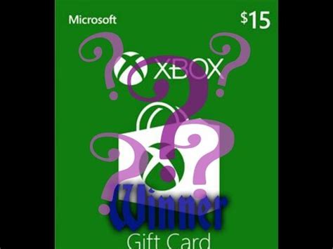 Maybe you would like to learn more about one of these? $15 Xbox Gift card winner - YouTube