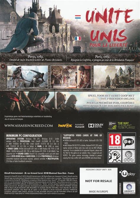 Assassin S Creed Unity Bastille Edition Windows Box Cover Art
