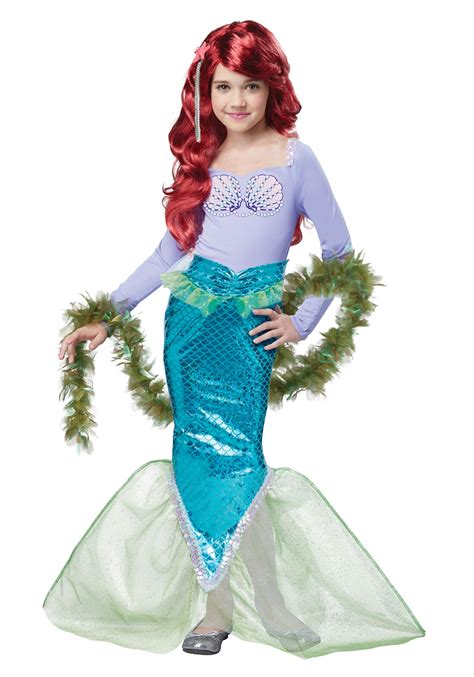 Ck907 Child Magical Mermaid Princess Ariel Fancy Dress Up Girls Kids