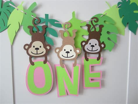 Monkey Theme Babys 1st Birthday Monkey Party Decor Nursery
