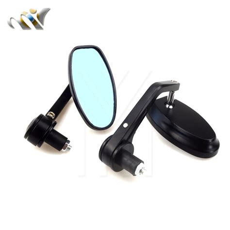 Black Universal Motorcycle Rearview Mirrors 78 Fit For Ducati Triumph
