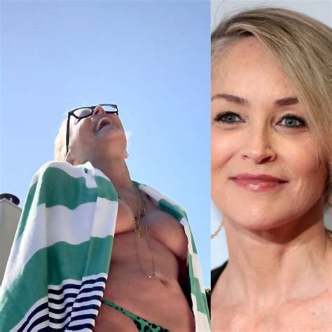 64 Years Old Actress Sharon Stone Show Off Her Body In Raucy Images